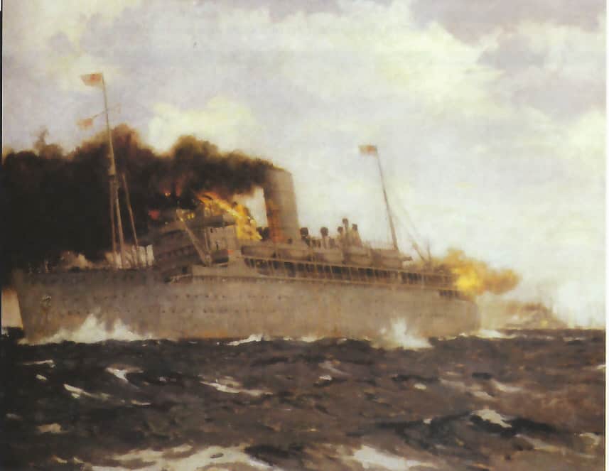 Потопление вспомогательного крейсера «Роуэлпинди»